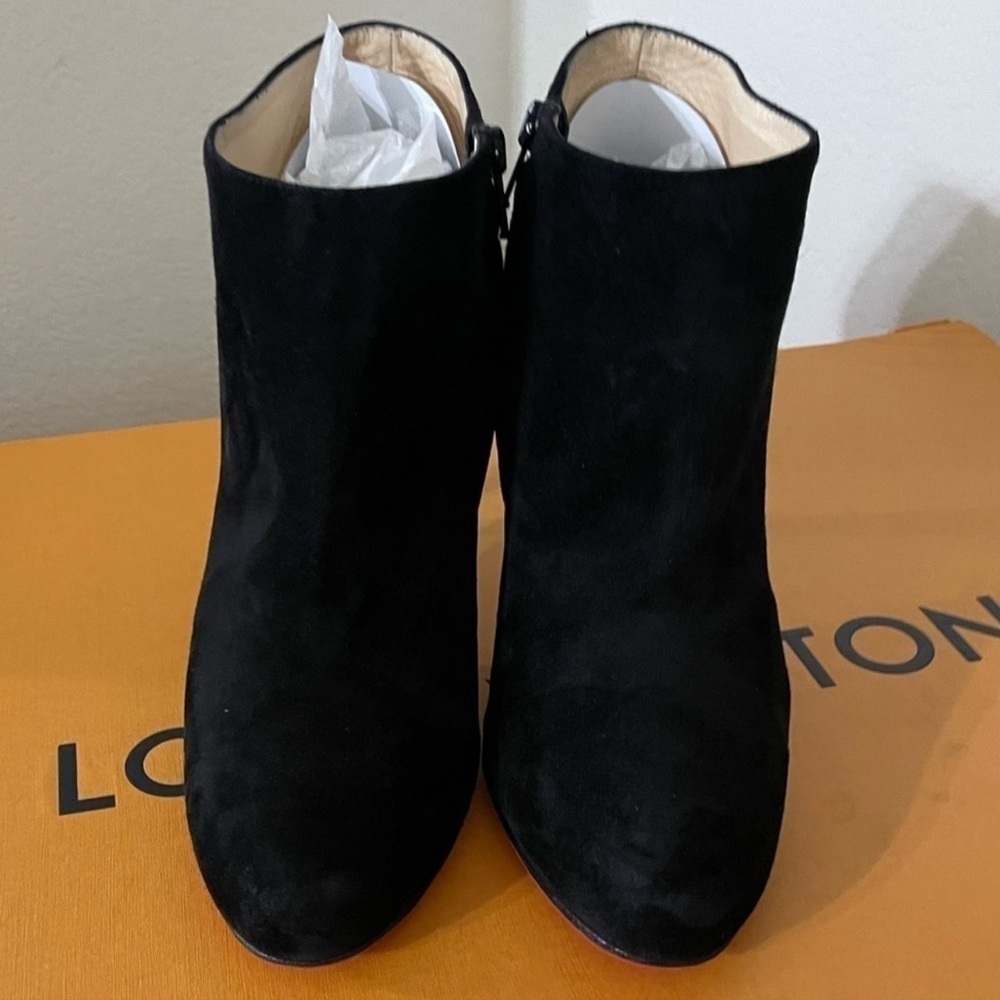 Christian Louboutin Belle bootie EU 38, Soft supple Veau Velour black suede 85mm